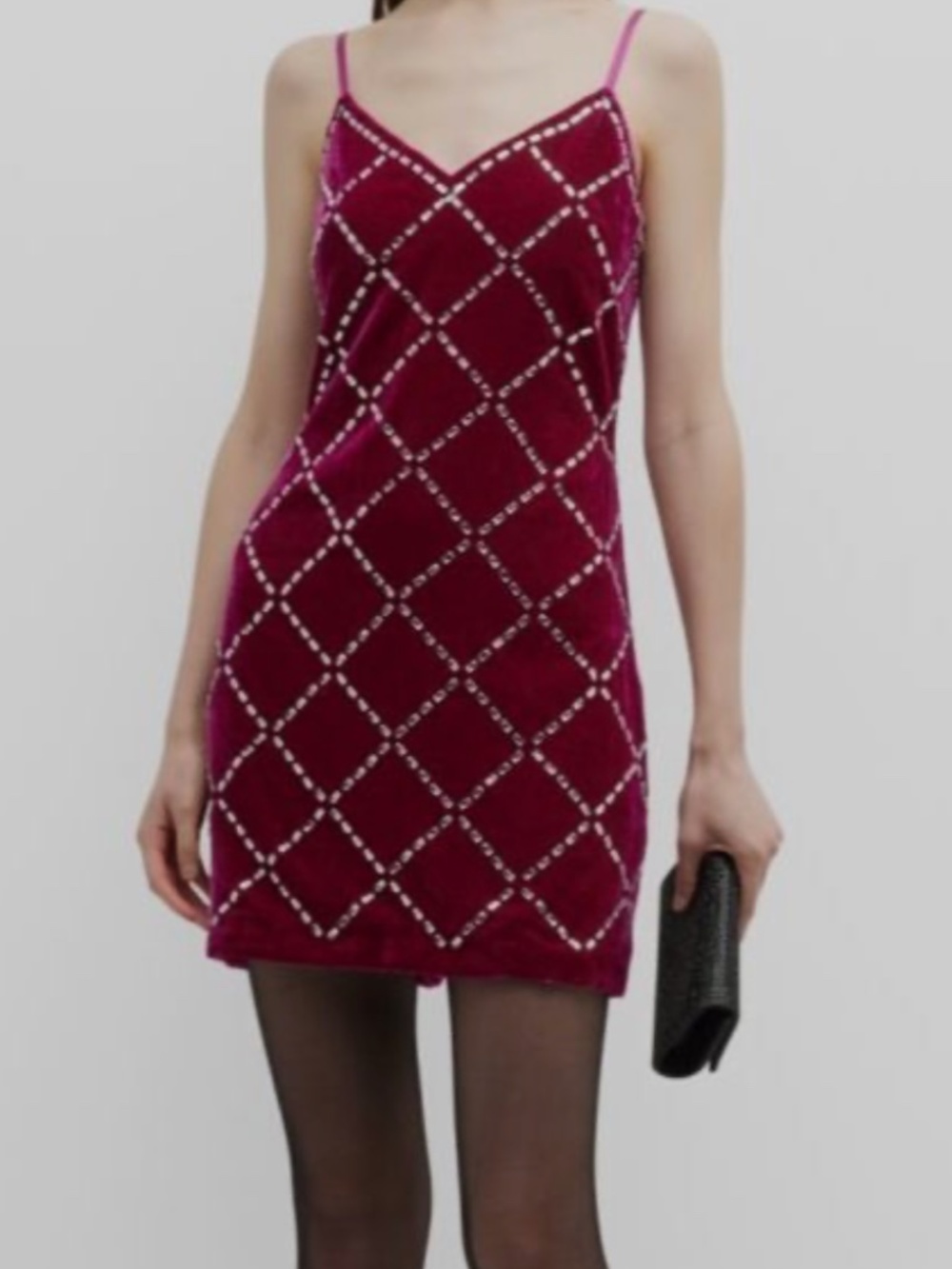 Ramy Brook Embellished Velvet Mini Dress – Size 2